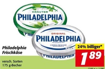 Nah&Frisch Philadelphia Frischkäse versch. Sorten 175 g-Becher Angebot