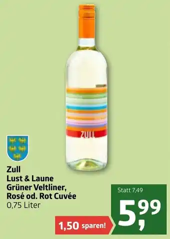 ADEG Zull Lust & Laune Grüner Veltliner, Rosé od. Rot Cuvée 0,75 Liter Angebot