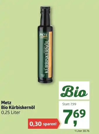 ADEG Metz Bio Kürbiskernöl 0,25 Liter Angebot