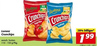 Nah&Frisch Lorenz Crunchips versch. Sorten 110 - 150 g-Pkg. Angebot