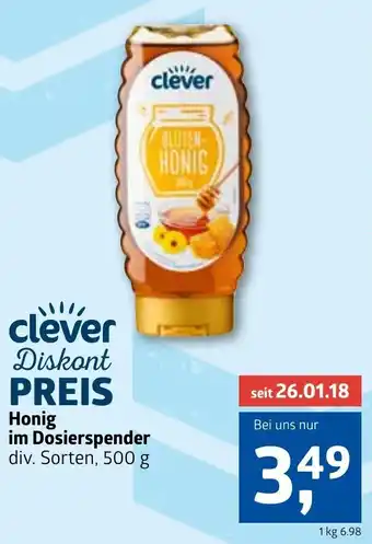 ADEG Honig Im Dosierspender 500g Angebot