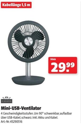 Hagebau Mini-USB-Ventilator Angebot