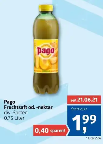 ADEG Pago Fruchsaft Od.Nektar 0,75 Liter Angebot