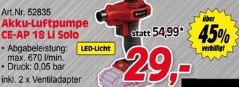 Zgonc Einhell Akku-Luftpumpe CE-AP 18 Li Solo Angebot