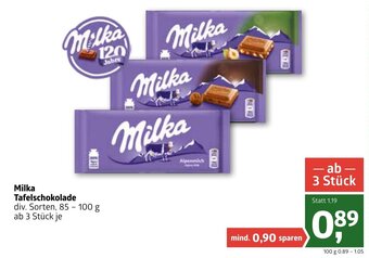 ADEG Milka Tafelschokolade 85-100g Angebot