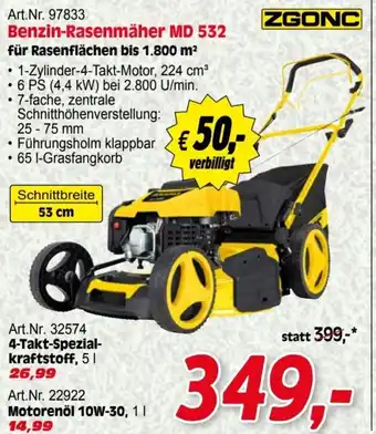 Zgonc ZGONC Benzin-Rasenmäher MD 532 Angebot