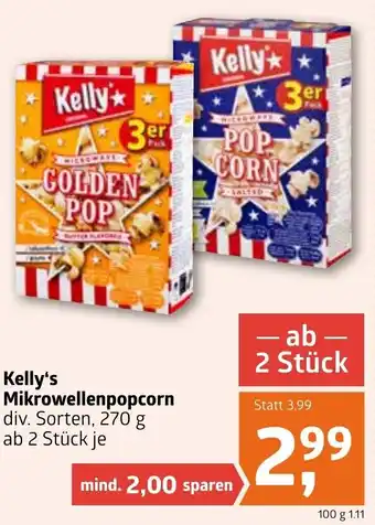 ADEG Kelly's Mikrowellenpopcorn 270g Angebot