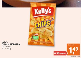 ADEG Kelly's Chips Od. Riffle Chips 60-150g Angebot