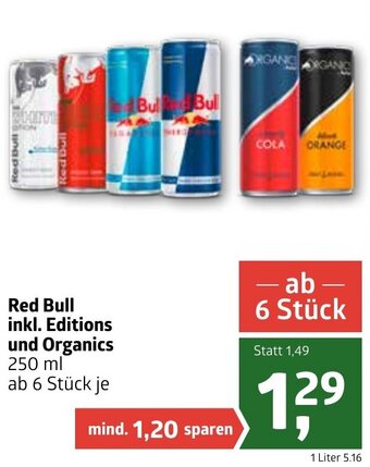 ADEG Red Bull Inkl.Editions Und Organics 250ml Angebot