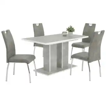 XXXLutz Tischgruppe in metall, textil, holzwerkstoff grau, dunkelgrau Angebot