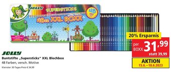 Pagro Diskont JOLLY Buntstifte ,,Supersticks" XXL Blechbox Angebot