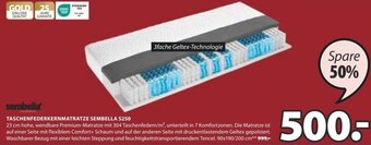 JYSK TASCHENFEDERKERNMATRATZE SEMBELLA $250 Angebot