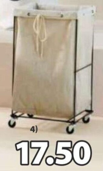 JYSK WÄSCHEKORB TORVALD Leinwand, Metall und Polypropylen. B40 x L30 x H60 cm Angebot