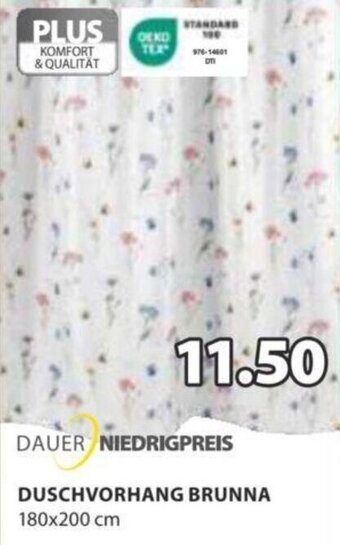 JYSK DUSCHVORHANG BRUNNA 180x200 cm Angebot
