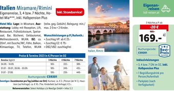 Lidl Reisen Italien Miramare/Rimini Angebot