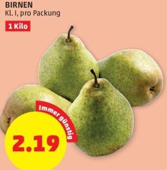 PENNY BIRNEN Kl. I, pro Packung 1 Kilo Angebot
