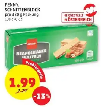 PENNY PENNY. SCHNITTENBLOCK pro 320 g Packung Angebot