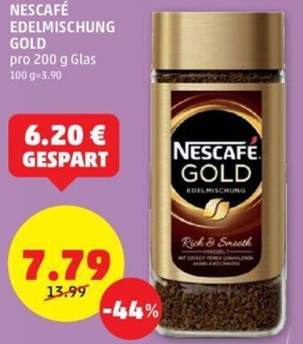 PENNY NESCAFÉ EDELMISCHUNG GOLD pro 200 g Glas Angebot