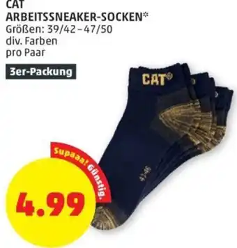 PENNY CAT ARBEITSSNEAKER-SOCKEN* Größen: 39/42-47/50 3er-Packung Angebot