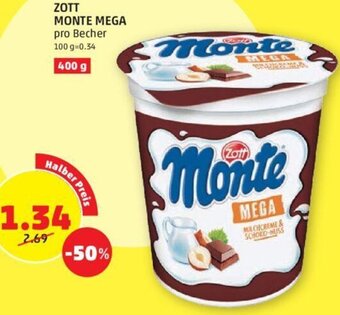PENNY ZOTT MONTE MEGA pro Becher Angebot