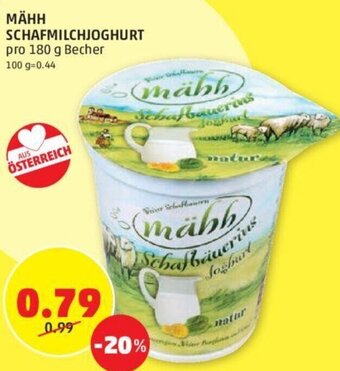 PENNY MÄHH SCHAFMILCHJOGHURT pro 180 g Becher Angebot