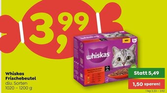 ADEG Whiskas Frischebeutel div. Sorten 1020 - 1200 g Angebot