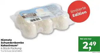 ADEG Niemetz Schwedenbombe Kokostraum* 6 Stück Packung Angebot