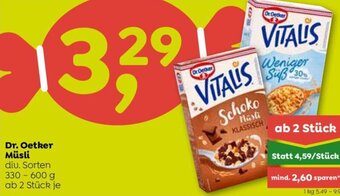 ADEG Dr. Oetker Müsli diu. Sorten 330-600 g Angebot