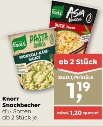 ADEG Knorr Snackbecher diu. Sorten ab 2 Stück je Angebot