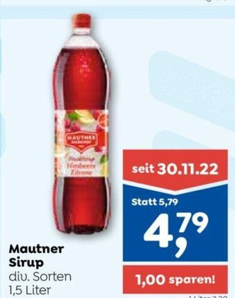ADEG Mautner Sirup div. Sorten 1,5 Liter Angebot