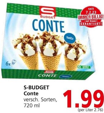 Eurospar S-BUDGET Conte versch. Sorten, 720 ml Angebot