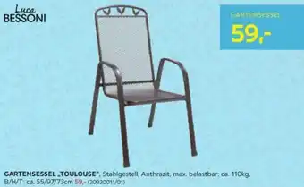 Möbelix GARTENSESSEL TOULOUSE", Stahlgestell, Anthrazit, max. belastbar: ca. 110kg, Angebot