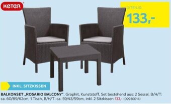 Möbelix BALKONSET ROSARIO BALCONY" Angebot