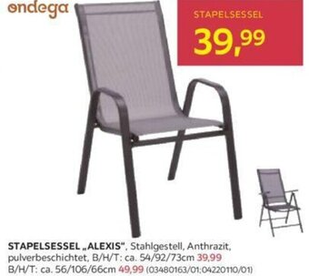 Möbelix STAPELSESSEL ALEXIS", Stahlgestell, Anthrazit, pulverbeschichtet, B/H/T: ca. 54/92/73cm 39,99 B/H/T: ca. 56/106/66cm Angebot