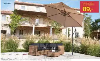 Möbelix AMPELSCHIRM ,,ESTELLE", Bordeaux, Stahlrohr, B/H/T: ca. 300/240/300cm 59,90 grau, hellgrau oder beige Angebot
