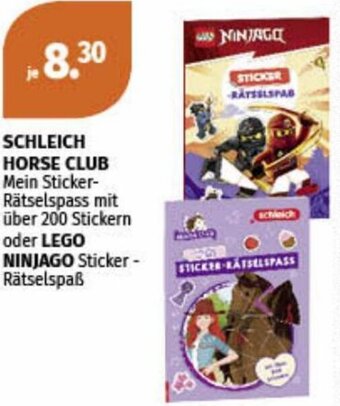 Müller SCHLEICH HORSE CLUB Mein Sticker-Rätselspass mit über 200 Stickern oder LEGO NINJAGO Sticker - Rätselspaß Angebot