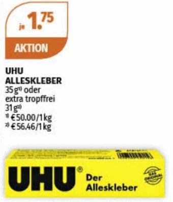 Müller UHU ALLESKLEBER 35g¹ oder extra tropffrei 31 g Angebot