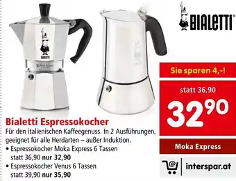 Spar Bialetti Espressokocher Moka Express Angebot