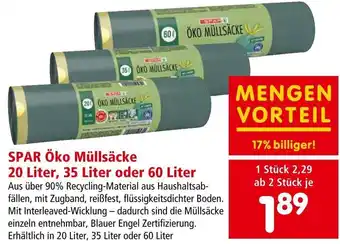 SPAR Öko Müllsäcke 20 Liter, 35 Liter oder 60 Liter