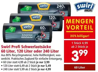 Spar Swirl Profi Schwerlastsäcke 60 Liter, 120 Liter oder 240 Liter Angebot
