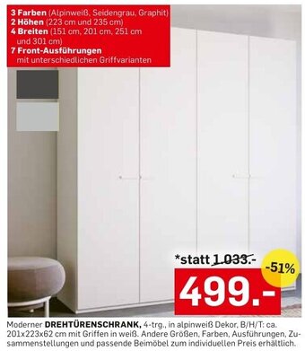 Möbel Ludwig DREHTÜRENSCHRANK, Angebot