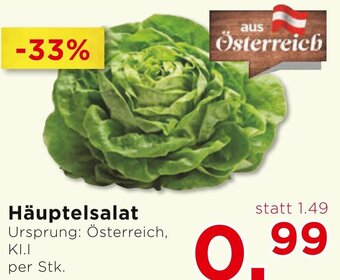 Unimarkt Häuptelsalat Ursprung: Österreich, KI.I per Stk. Angebot