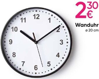 Pepco Wanduhr Ø 20 cm Angebot