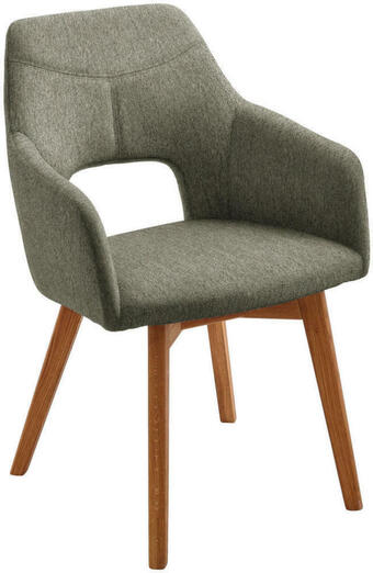 XXXLutz Armlehnstuhl in holz, textil eichefarben, olivgrün Angebot