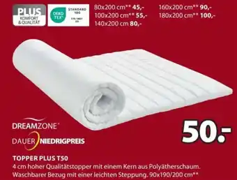 JYSK TOPPER PLUS T50 4 cm hoher 90x190/200 cm** Angebot