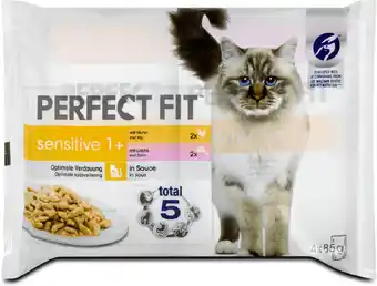 dm Perfect fit sensitive 1+ katzenfutter mit huhn & lachs in sauce Angebot