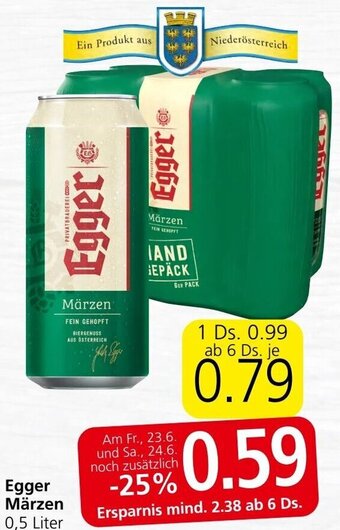 Spar Egger Märzen 0,5 Liter Angebot