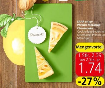 Spar SPAR enjoy Pfirsich Maracuja Cheesecake Angebot