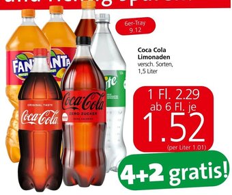 Spar Coca Cola Limonaden versch. Sorten, 1,5 Liter Angebot