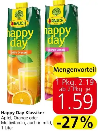 Spar Happy Day Klassiker Apfel, Orange oder Multivitamin, auch in mild, 1 Liter Angebot